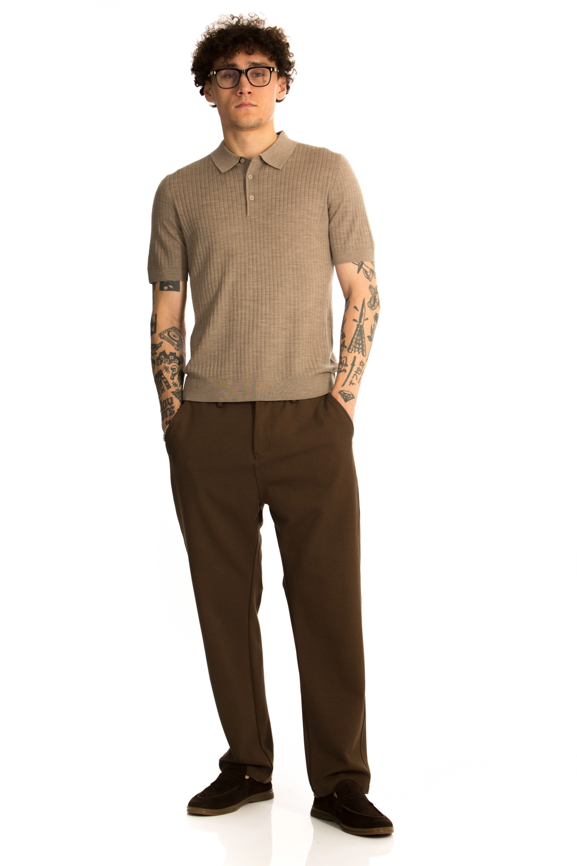 CHEERDUCK/4070 jFW 13 КОРИЧНЕВЫЙ Поло мужское