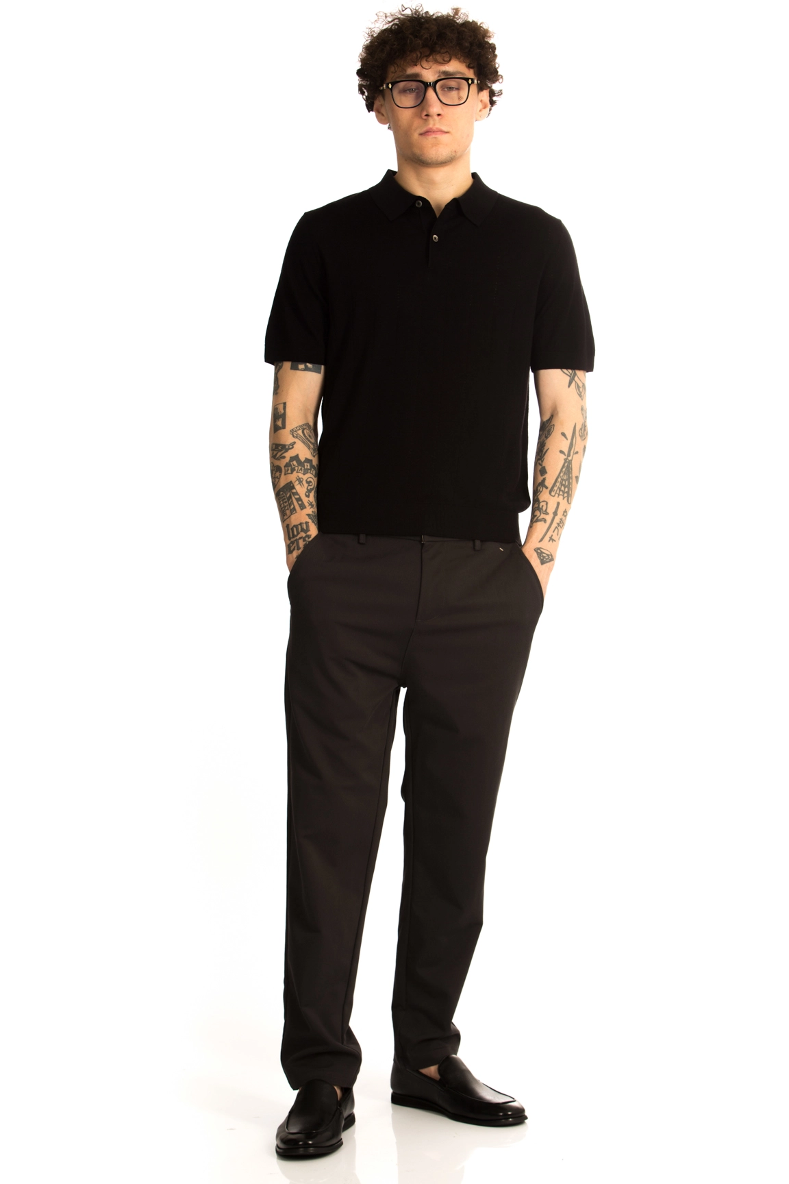 CHEERDUCK/4070 jFW 12 ЧЕРНЫЙ Поло мужское