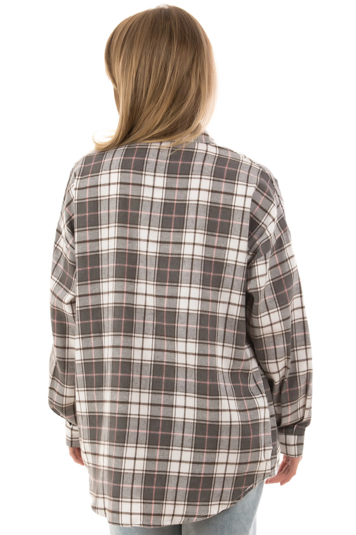Fashion R-9058 СЕРЫЙ Рубашка женская