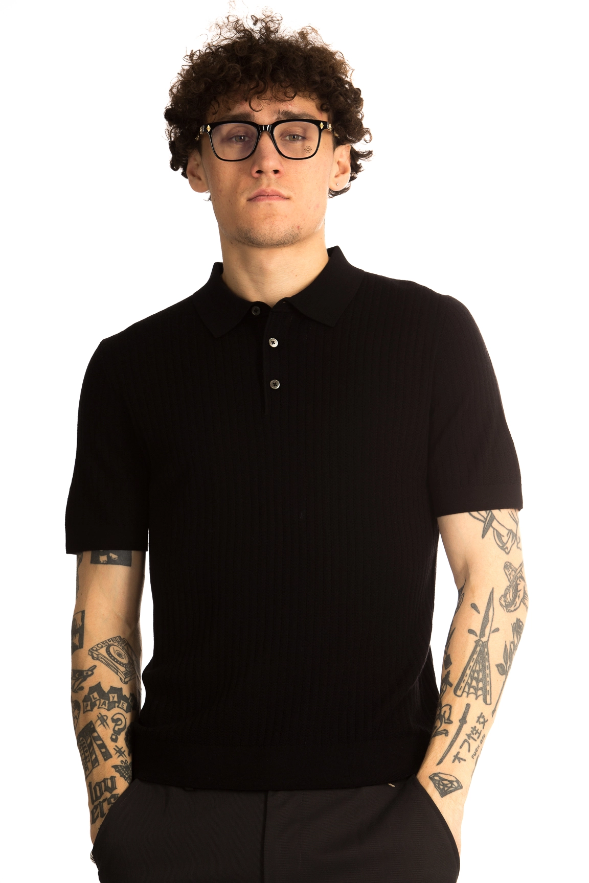 CHEERDUCK/4070 jFW 13 ЧЕРНЫЙ Поло мужское