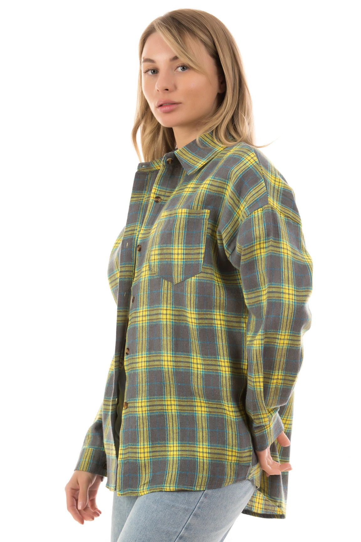 Fashion R-9058 ЖЕЛТЫЙ Рубашка женская